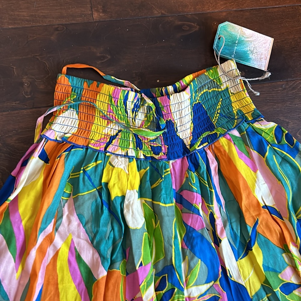 True Destinations Resort Wear Flare Pants Beach Coverup New Tropical - Picture 3 of 3